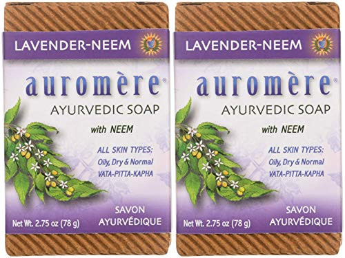 Auromere Ayurvedic Bar Soap- Lavender Neem - Eco Friendly- Handmade- Vegan- Cruelty Free- Natural- Non GMO -2.75 oz-- 2 pack Auromere Ayurvedic Bar Soap- Lavender Neem - Eco Friendly- Handmade- Vegan- Cruelty Free- Natural- Non GMO -2.75 oz-- 2 pack