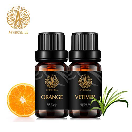Aphrosmile Orange Vetiver Essential Oil - 100 percent Pure Orange Vetiver Oil- Organic Therapeutic-Grade Aromatherapy Essential Oil 10mL/0.33oz Aphrosmile Orange Vetiver Essential Oil - 100 percent Pure Orange Vetiver Oil- Organic Therapeutic-Grade Aromatherapy Essential Oil 10mL/0.33oz