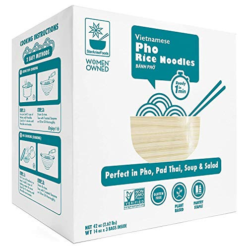 Rice Noodles- Brown Rice Noodles- Ramen Noodles Alternative- Non-GMO- Pad Thai Noodles- Star Anise Foods -Rice Noodles- 21 servings-