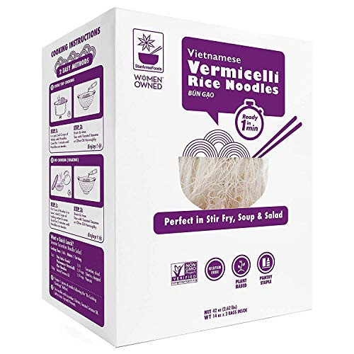 Rice Noodles- Brown Rice Noodles- Ramen Noodles Alternative- Non-GMO- Pad Thai Noodles- Star Anise Foods -Vermicelli Rice Noodles- 21 servings-