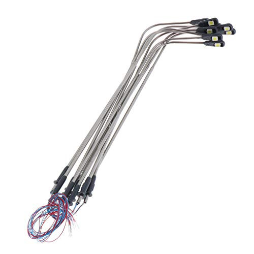 LoveinDIY 10 Pieces Model Railway Train Lamp Post Street Lights HO OO Scale LEDs - 1-75