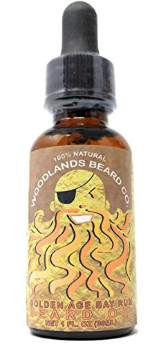 Golden Age Bay Rum Beard Oil Scented with West Indian Bay Rum -Pimenta Racemosa-- Wild Orange and Lime from Woodlands Beard Co.