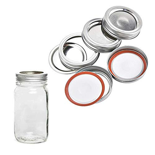 Wide Mouth Mason Jar Lids-12Pack Split-Type Canning Jar Lids-Leak Proof Mason Storage Caps-For Mason Jar-Ball Jar-Canning Jars-Storage -70mm-Wide Mouth-12PCS-