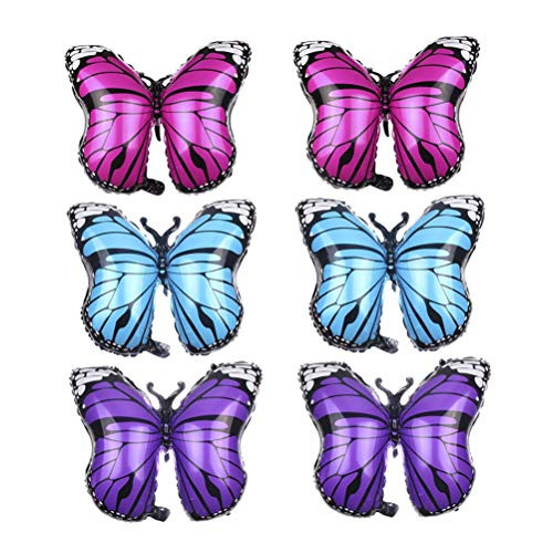 Creaides 6pcs Butterfly Balloons Helium Foil Aluminum Balloons for Birthday Wedding Baby Shower Halloween Party Decoration Creaides 6pcs Butterfly Balloons Helium Foil Aluminum Balloons for Birthday Wedding Baby Shower Halloween Party Decoration