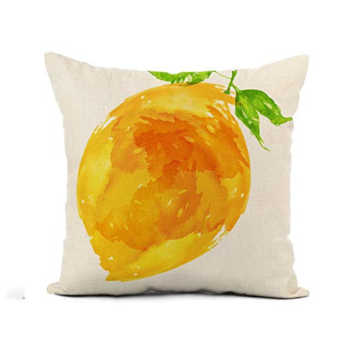 Awowee Flax Throw Pillow Cover Watercolor Lemon Lime Figure Abstract Splash of Yellow Paint 18x18 Inches Pillowcase Home Decor Square Cotton Linen Pillow Case Cushion Cover Awowee Flax Throw Pillow Cover Watercolor Lemon Lime Figure Abstract Splash of Yellow Paint 18x18 Inches Pillowcase Home Decor Square Cotton Linen Pillow Case Cushion Cover
