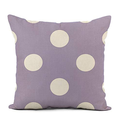 Topyee Throw Pillow Cover 18x18 Inch Home Cosmic Lavender Purple Polka Dot Geometric Periwinkle Home Decor Pillowcases Square Pillow Cases Cushion Covers for Sofa Couch Bed Topyee Throw Pillow Cover 18x18 Inch Home Cosmic Lavender Purple Polka Dot Geometric Periwinkle Home Decor Pillowcases Square Pillow Cases Cushion Covers for Sofa Couch Bed