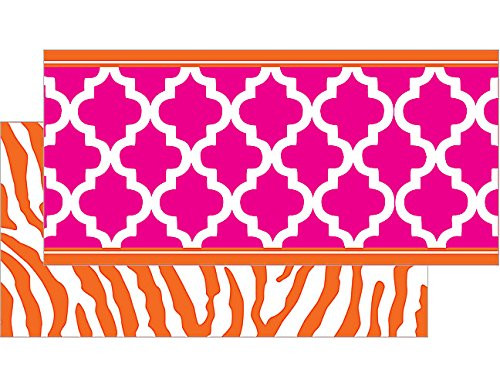 Teacher Created Resources Wild Moroccan Double-Sided Border- Pink and Orange -77096-