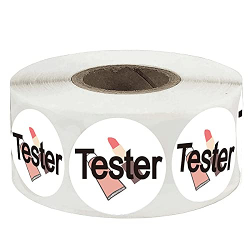 Cosmetic Tester Labels 1 Inch Round inchTesterinch Dot Adhesive Stickers - 500 Pcs Adhesive Circles Dot Labels -White- 1 inch-