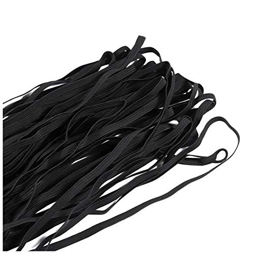 Elastic Bands for Sewing 1/4 Inch Braided Elastic Cord Rope Flat for Sewing Crafts Black 30 Yards Black Elastic Bands for Sewing 1/4 Inch Braided Elastic Cord Rope Flat for Sewing Crafts Black 30 Yards Black