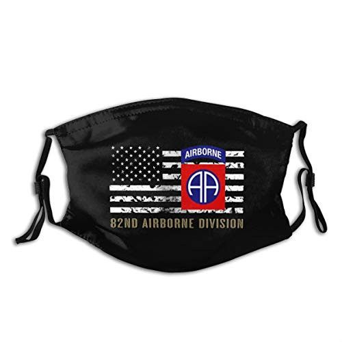 82nd Airborne Division Outdoor Mask-Protective 5-Layer Activated Carbon Filters Adult Men Women Bandana