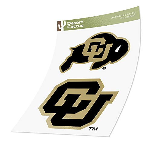 University of Colorado Buffaloes CU Buffs Sticker Vinyl Decal Laptop Water Bottle Car Scrapbook -4 Inch Set-