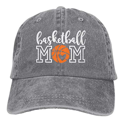 Waldeal Women's Basketball Mom Hat Vintage Washed Adjustable Baseball Cap Gray
