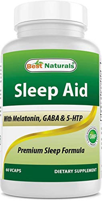Best Naturals Sleep Aid with Melatonin GABA 5-HTP - 60 Veggie Capsules Best Naturals Sleep Aid with Melatonin GABA 5-HTP - 60 Veggie Capsules