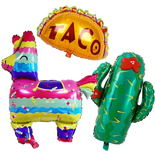 Fiesta Balloons- Llama Taco Cactus Jumbo Foil Balloons for Mexican Fiesta Themed Birthday Baby Shower Party Decorations Supplies Fiesta Balloons- Llama Taco Cactus Jumbo Foil Balloons for Mexican Fiesta Themed Birthday Baby Shower Party Decorations Supplies