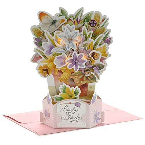 Hallmark Paper Wonder Musical Mothers Day Pop Up Card -Marjolein Bastin Bouquet- Plays Just to See You Smile- Hallmark Paper Wonder Musical Mothers Day Pop Up Card -Marjolein Bastin Bouquet- Plays Just to See You Smile-