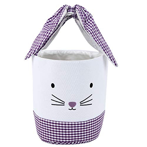 Easter Bunny Basket Easter Bucket for Boys Girls Easter Gift Bags Personalized Eggs Hunt Bag Kids Bunny Tote Bag Candy and Gifts Carry Bucket Easter Decorations -Bowknot Style Purple- Easter Bunny Basket Easter Bucket for Boys Girls Easter Gift Bags Personalized Eggs Hunt Bag Kids Bunny Tote Bag Candy and Gifts Carry Bucket Easter Decorations -Bowknot Style Purple-