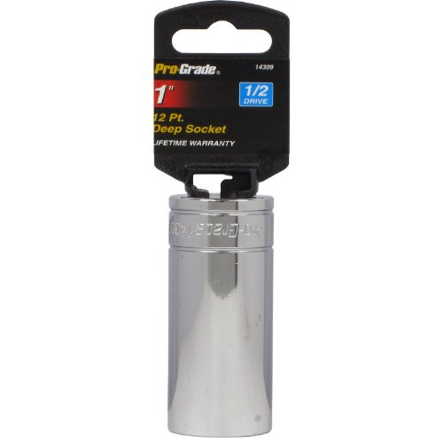 Pro-Grade 14309 1/2-Inch Drive with 12 Point Deep 1-Inch Socket