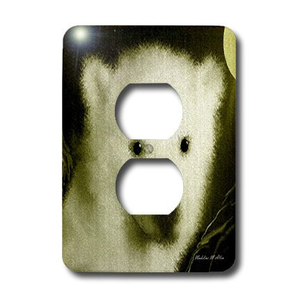 3dRose LLC lsp_8368_6 Polar Bear E 2 Plug Outlet Cover