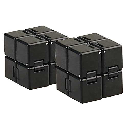 Sunnny 2Pcs Infinity Cube Fidget Toys Fidget Blocks Stress and Anxiety Relief Kill Time Cube ADHD Desk Toy for Kids and Adults Sensory Toys Black Sunnny 2Pcs Infinity Cube Fidget Toys Fidget Blocks Stress and Anxiety Relief Kill Time Cube ADHD Desk Toy for Kids and Adults Sensory Toys Black