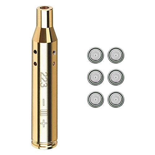 IIET 223 556 Bore Sight- 223 Cal 5.56mm Red Dot Laser Bore Sight for Pistols Rifles AR-15 Laser Boresighter 223 5.56mm Rem Gauge with 2 Sets of Batteries-6 Batteries- IIET 223 556 Bore Sight- 223 Cal 5.56mm Red Dot Laser Bore Sight for Pistols Rifles AR-15 Laser Boresighter 223 5.56mm Rem Gauge with 2 Sets of Batteries-6 Batteries-