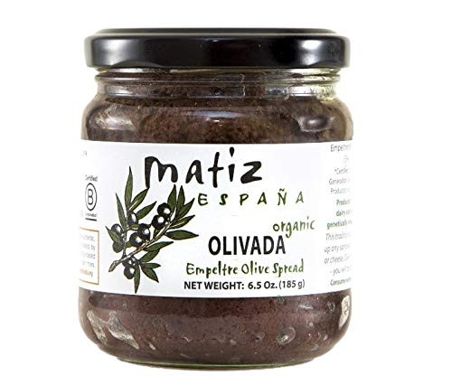 Matiz España Black Olive Spread- 6.5 ounces- Natural Authentic Spanish Flavor- Create Gourmet Bruschetta- Tapenade- Sandwich- or Appetizers