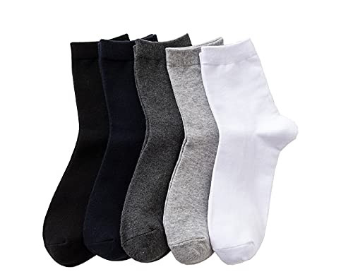Mens Dress Socks Solid Color Crew Socks Classic Quartz Socks for Office Work Business- 5 Pack Mens Dress Socks Solid Color Crew Socks Classic Quartz Socks for Office Work Business- 5 Pack