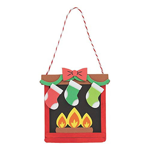 Fireplace Stick Ornament Craft Kit - Craft Kits - 12 Pieces