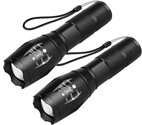 LED Tactical Flashlight- Super Bright Flashlights with 5 Modes- Zoomable- IP65 Water Resistant Handheld Light