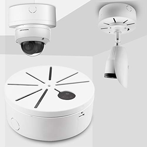 compcctv Universal Bullet Security Camera Junction Box Mount Bracket- Outdoor Use Waterproof Wall Ceiling Mount ABS Hide Cable Junction Base Boxes -1 Pack- Security Camera Mount Bracket