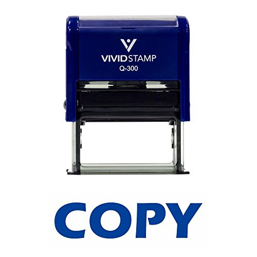 Copy Self-Inking Office Rubber Stamp -Blue- - Large