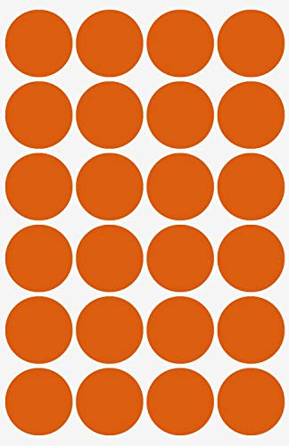 Royal Green Color Stickers Dots Coding Labels - Orange 25mm - 600 Pack