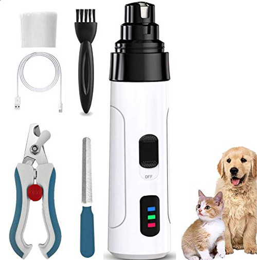 SHUNAI Dog Nail Grinder and 2-Speed Electric Dog Nail Trimmer Painless Paw and Quiet Rechargeable Grooming Tool with Clipper Kits Gentle Pet Nail Grinder for Small Medium Large Dogs Cats Breeds SHUNAI Dog Nail Grinder and 2-Speed Electric Dog Nail Trimmer Painless Paw and Quiet Rechargeable Grooming Tool with Clipper Kits Gentle Pet Nail Grinder for Small Medium Large Dogs Cats Breeds