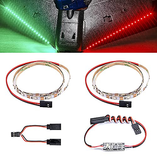 Queenhobby Remote Controlled LED Light Strip for RC Fixed Wing Airplane Flying Wing Plane AR Wing Drone Model Car Truck