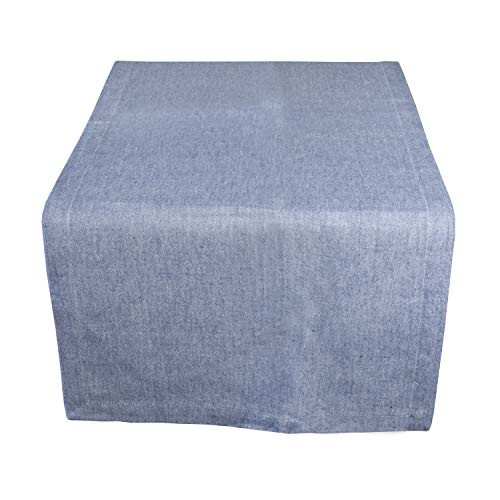 Yourtablecloth Chambray Table Runner -Blue- 14 x 72-