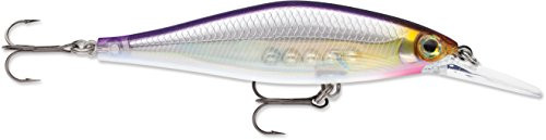 Rapala Shadow Rap Shad Deep Hard Bait Lure- Freshwater- Size 09- 3 1/2inch Length- 5'-6' Depth- Purpledescent- Package of 1