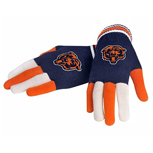 FOCO NFL Chicago Bears Multi Color Team Knit Glove- Team Color- One Size