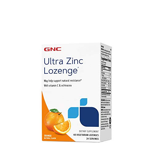 GNC Ultra Zinc Lozenge - Orange- 48 Lozenges- Vitamin C and Echinacea- Support a Healthy Immune System GNC Ultra Zinc Lozenge - Orange- 48 Lozenges- Vitamin C and Echinacea- Support a Healthy Immune System