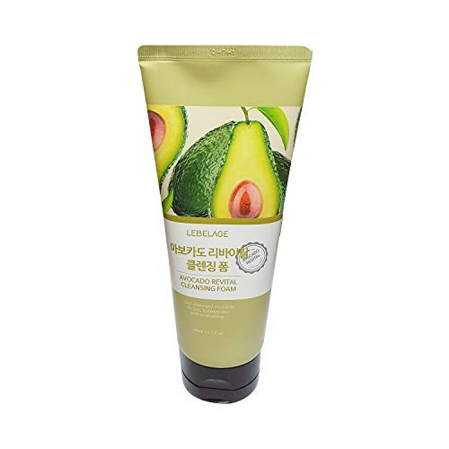 Lebelage Avocado Revital Cleansing Foam Facial Cleanser 180ml 6.08oz Moisturizing Brightening Care for All Skin Types Face Wash for Women Anti Aging Wrinkle Reducing Clear Pores Daily Facial Cleanser Lebelage Avocado Revital Cleansing Foam Facial Cleanser 180ml 6.08oz Moisturizing Brightening Care for All Skin Types Face Wash for Women Anti Aging Wrinkle Reducing Clear Pores Daily Facial Cleanser