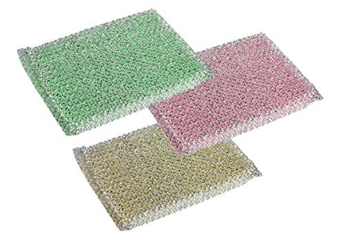 Kitchen Dish Washing Scrubber Sponge - Pack of 3 - Double Sided Scrubbing Sponge - Cleaning Scrubber Sponges Set
