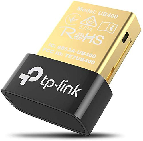 TP-Link USB Bluetooth Adapter for PC -UB400-- Bluetooth Dongle Supports Windows PC for Desktop- Laptop- Mouse- Keyboard- Printers- Headsets- Speakers- PS4/ Xbox Controllers - Bulk Packaging - 1 Pack