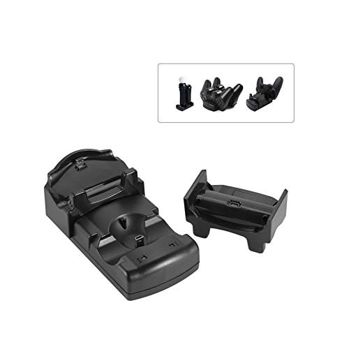 VSEER Playstation 4/PS4 Pro/PS4 Slim/PS3/PS3 Move Controller Charging Dock Charging Station 3 in 1 with LED Light Indicator Compatible for Playstation PS3/PS4/MOVE Controller- Black