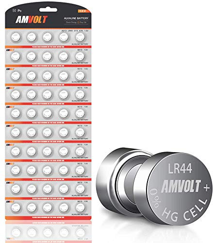 LR44 AG13 A76 Battery - -Ultra Power- Premium Alkaline 1.5 Volt Non Rechargeable Round Button Cell Batteries for Watches Clocks Remotes Games Controllers Toys  and  Electronic Devices -50 Pack-