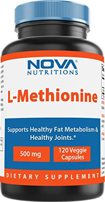 Nova Nutritions L-Methionine 500 mg 120 Veggie Capsules