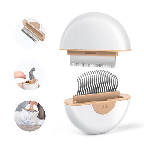 Cat Hair Removal Comb Dog Grooming Brush 2 in 1 Pet Massage Shedding Brush Portable Self Cleaning Tools for Short Long Haired Puppy and Kitten and Rabbit and Little Pets Cat Hair Removal Comb Dog Grooming Brush 2 in 1 Pet Massage Shedding Brush Portable Self Cleaning Tools for Short Long Haired Puppy and Kitten and Rabbit and Little Pets
