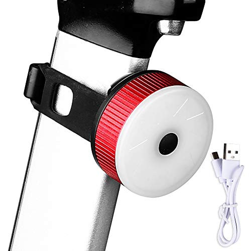Smart Bike Tail Light- Bike Brake Light- Auto-Sensing Rear Light- Waterproof Ultra Bright LED Warning Bicycle Light- USB Rechargeable-  -Rose Red-