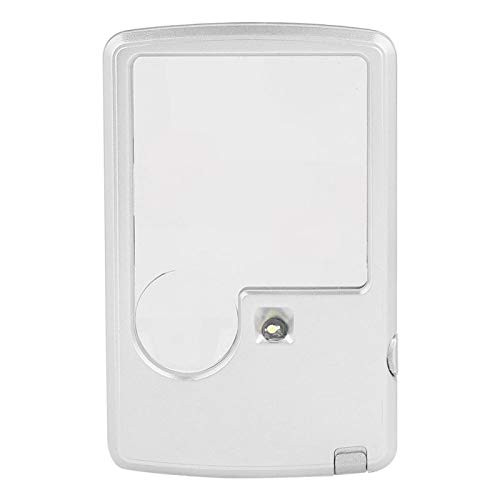 Credit Card Magnifier with LED Light-Portable Pocket Square Magnifier 3X 6X Lens with Leather Case-2 in 1 Lens-for Reading Books-Newspapers- Contracts-Magazines Credit Card Magnifier with LED Light-Portable Pocket Square Magnifier 3X 6X Lens with Leather Case-2 in 1 Lens-for Reading Books-Newspapers- Contracts-Magazines