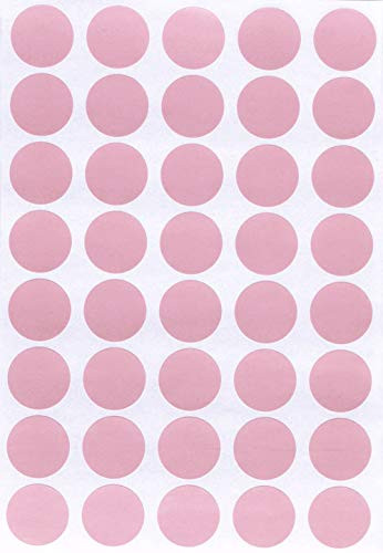 Royal Green Labels Sticker Dots 19mm 3/4 inch - Color Coding Labels in Pastel Pink Great for Easter Eggs Decoration - 1000 Pack