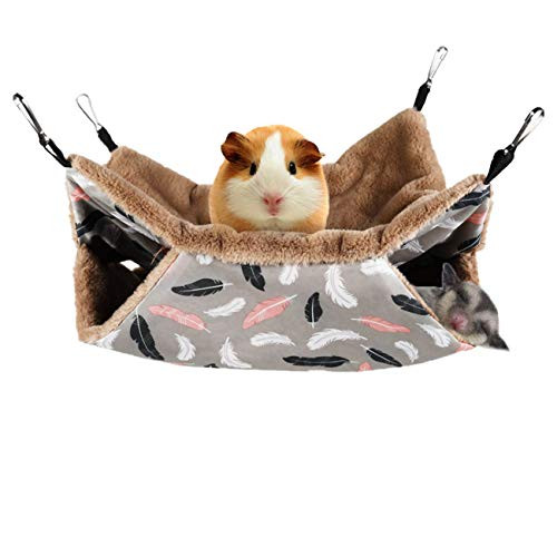 STTQYB Small Pet Cage Hammock- Hanging Bed for Small Animals Pet Cage Hammock Accessories Bedding for Chinchilla Parrot Sugar Glider Ferrets Rat Hamster Rat Playing Sleeping -Plumage- STTQYB Small Pet Cage Hammock- Hanging Bed for Small Animals Pet Cage Hammock Accessories Bedding for Chinchilla Parrot Sugar Glider Ferrets Rat Hamster Rat Playing Sleeping -Plumage-