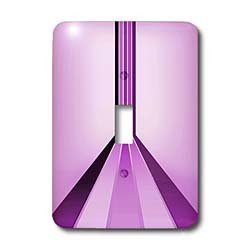 3dRose LLC lsp_153074_1 Painted Stripes Up The Wall in Purple Single Toggle Switch