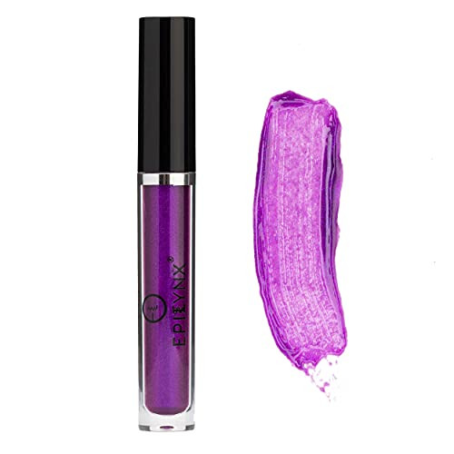 EpiLynx by Dr. Liia Vegan Moisturizing- Long Lasting Lip Gloss - Satin  and  Glitter - Allergen Free for Sensitive Skin - Purple Sky